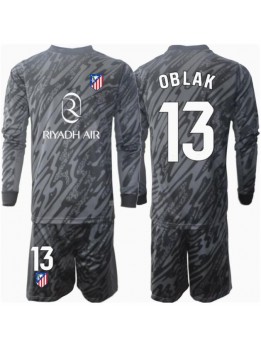 Atletico Madrid Jan Oblak #13 Målvakt Replika Hemmakläder Barn 2024-25 Långärmad (+ byxor)